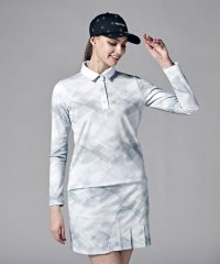 Munsingwear/サンスクリーン鹿の子グラデーションプリント長袖シャツ(吸汗速乾/UV CUT(UPF50)/遮熱)【アウトレット】/505127881