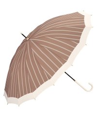 Wpc．/【Wpc.公式】雨傘 16本骨切り継ぎストライプ 55cm 傘 耐風 晴雨兼用 レディース 長傘/505130206