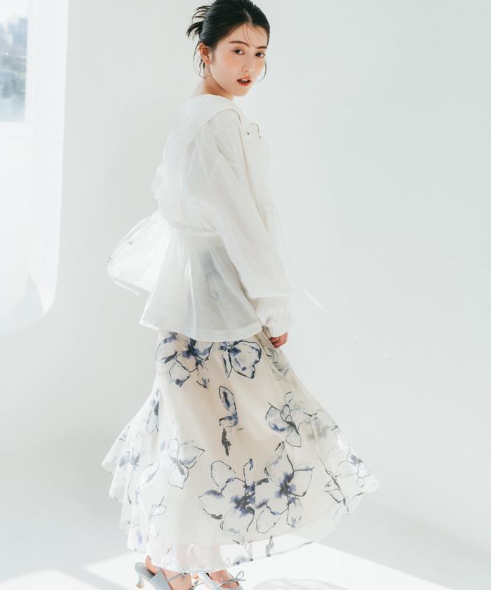 JILLSTUART ◇フラワージャカードスカート （ジルバイジル