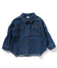 SHOO・LA・RUE(Kids) /【110－140cm】軽量デニムバックプリントオーバーシャツ/505137906