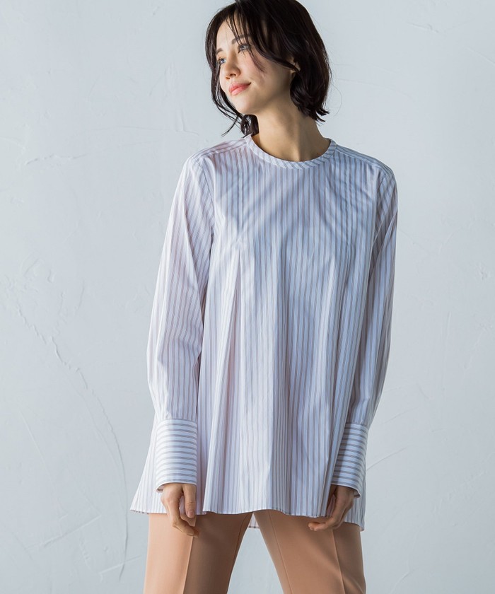 シルキーブロードストライプAラインブラウス≪洗濯機で洗える≫(505097325) | ロートレ・アモン(LAUTREAMONT) - d fashion