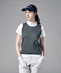 Munsingwear/ポリエステル地柄ロゴジャカードサイドリブニットベスト【アウトレット】/505127908
