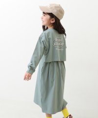 devirock/バックデザイン 長袖ワンピース 子供服 キッズ 女の子 長袖ワンピース ワンピース 綿100% 吸汗/505140370