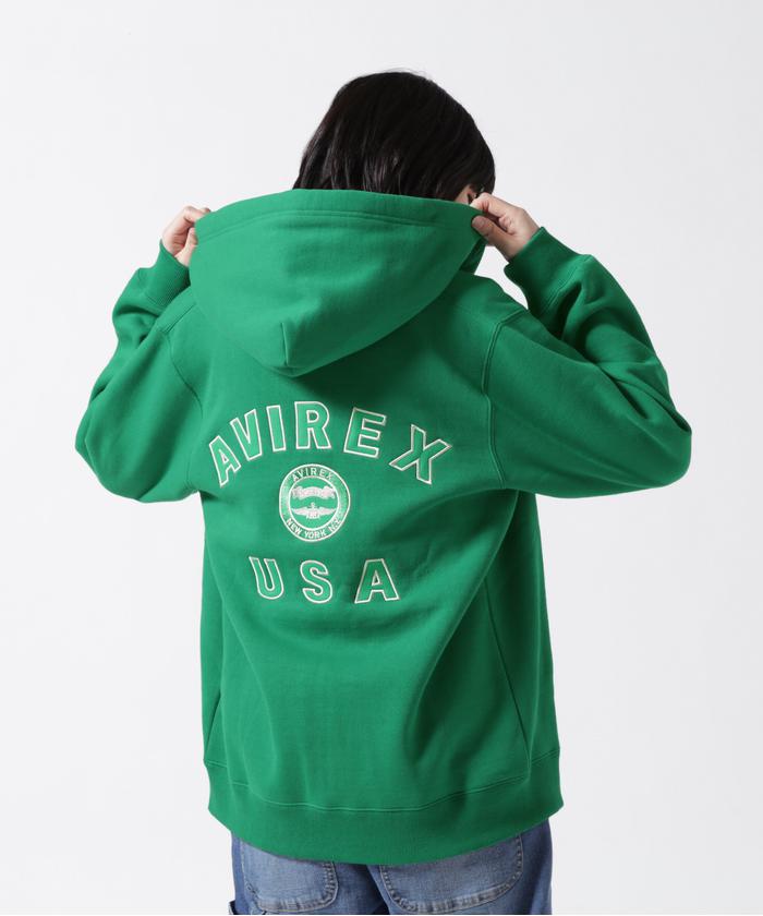 VARSITY LOGO SWEAT PARKA/ バーシティロゴスウェットパーカー