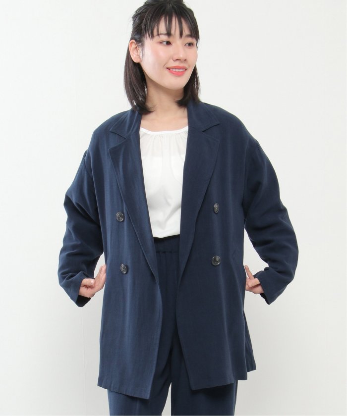 SLY スライ　コート　アウター　レディース　ダブルボタン　ワンピース　青 SLY | WIDE STAND NECK LONG コート (コート ) |SHEL'TTER WEBSTORE