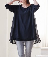 Ranan/ラナン RANAN 異素材切替フレアーチュニック/503367439