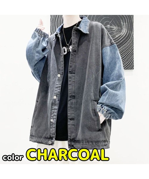 メンズファッション 韓国風 デニムジャケット ポップ アメカジ あたたかい 大学生 秋冬 ウォッシュ ダメージ ユーズド加工 かっこいい かわいい マウマウ ファッション Mowmow Fashion D Fashion
