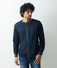 MICHEL KLEIN HOMME/《日本製》幾何柄ジャガードシャツ/505145247