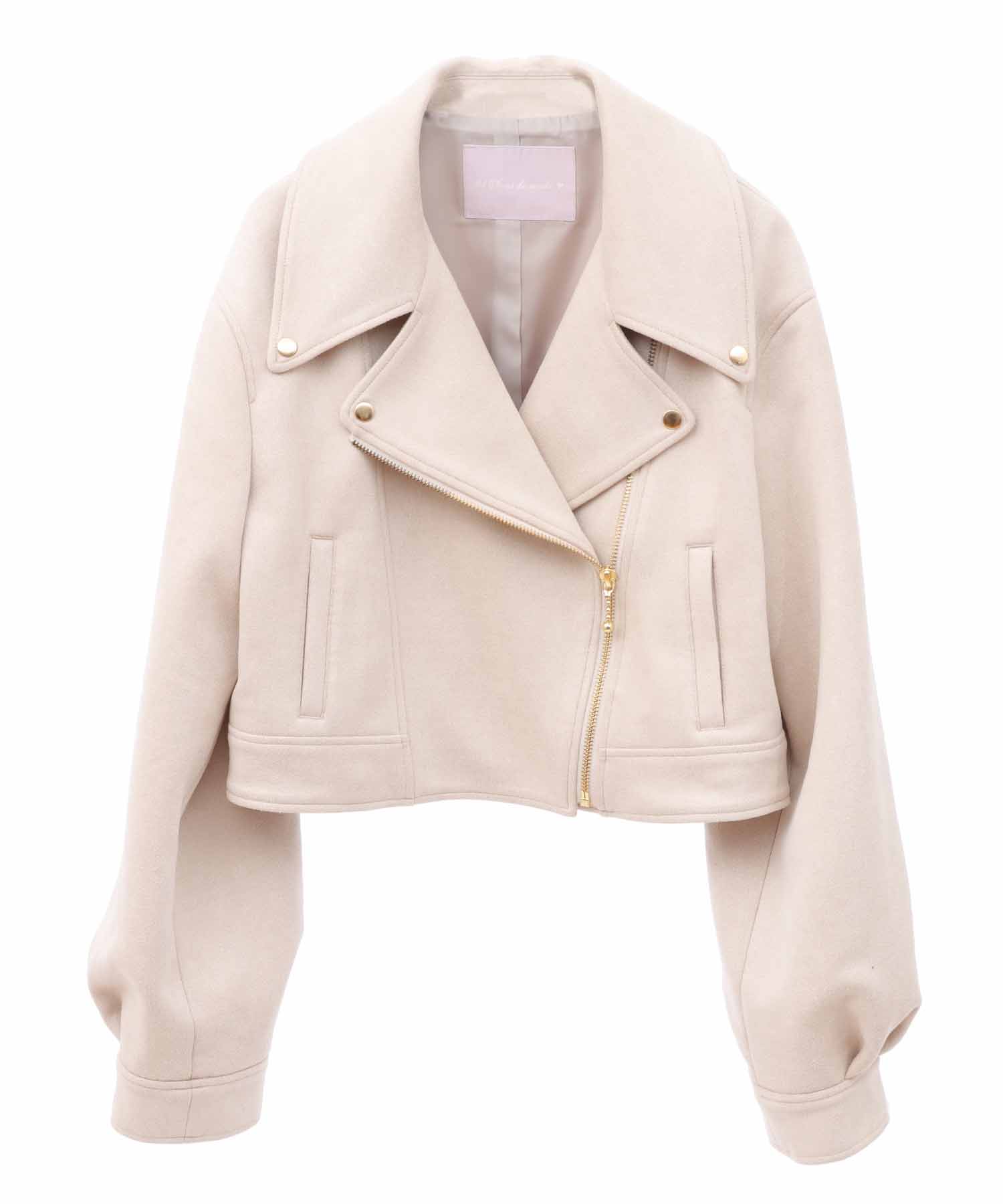 ★ALEXANDER WANG★ ベージュピンク レザーライダースジャケット ALEXANDER WANG ベージュピンク レザーライダースジャケット