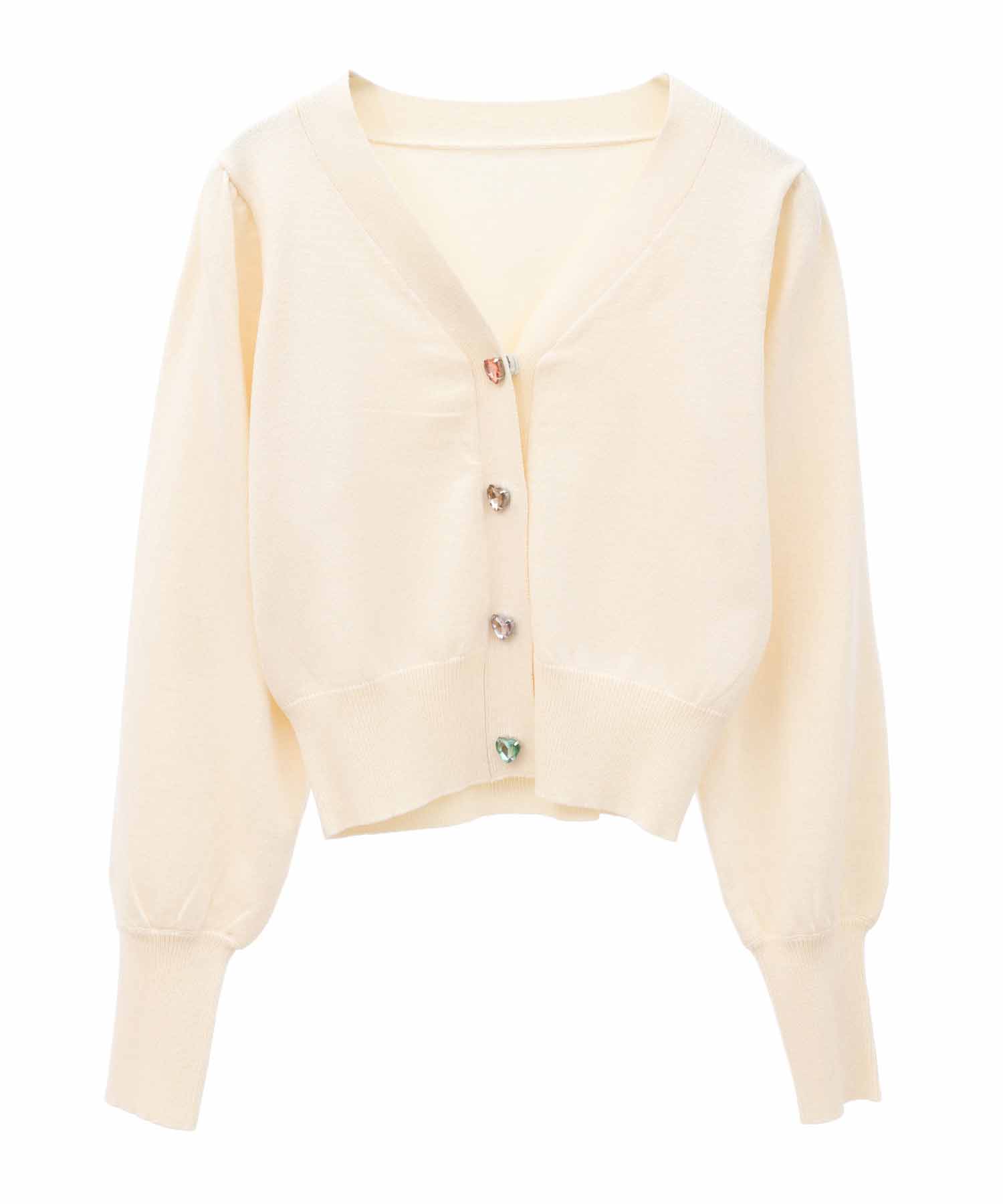 セール 60%OFF】ハートビジューVネックカーディガン(505143816