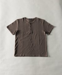 Nylaus/T/C ワッフル 半袖 ヘンリーネックTシャツ/505145965