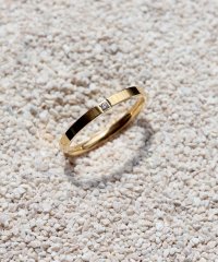 ninon/フロージュ florge 金属アレルギー対応 2mm一粒ジルコニアシンプルステンレスリング 21号/505145975