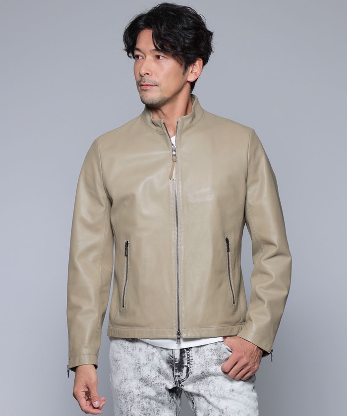 クーポン】【セール 30%OFF】シングルライダースレザージャケット