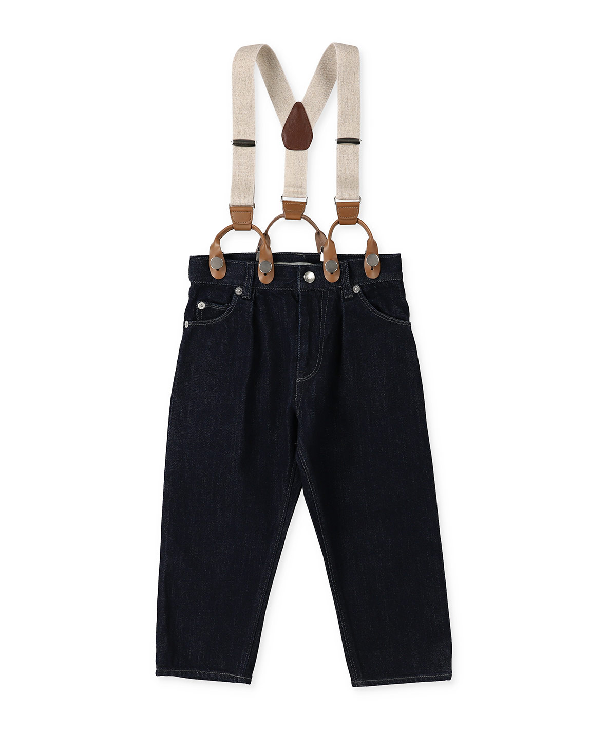 FITH フィス サスペンダー付きデニムパンツ セルビッチデニム サスペンダー付パンツ | FITH (Baby&Kids