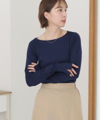 PourVous/プールヴー PourVous ボートネック指空きTシャツ/505149499