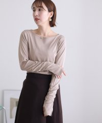 PourVous/プールヴー PourVous ボートネック指空きTシャツ/505149499