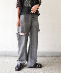 VENCE　EXCHANGE/サイドカットスリットストレートパンツ/505086362