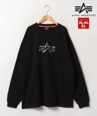 marukawa shonan/【ALPHA/アルファ】大きいサイズ[3L/4L/5L]Aマーク プリント 長袖Tシャツ ロンT/アメカジ カジュアル ミリタリー ワーク/505135250