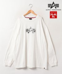 marukawa shonan/【ALPHA/アルファ】大きいサイズ[3L/4L/5L]Aマーク プリント 長袖Tシャツ ロンT/アメカジ カジュアル ミリタリー ワーク/505135250