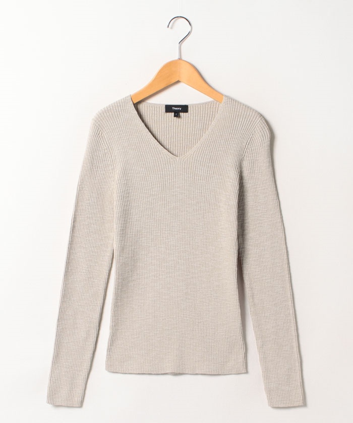 Vネックトップス FINE SLUB RIB MIRZI VNK(505145493