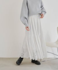 titivate/刺繍レースギャザースカート/505153083