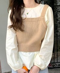 Amulet/アミュレット Amulet ニットビスチェ レディース トップス 秋服 冬服 無地 10代 20代 30代 韓国ファッショ ン韓国 ショート丈 単品 シンプル /505153870