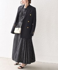 SHIPS WOMEN/*〈手洗い可能〉ドット / 花柄 バンドカラー サイド プリーツ ワンピース 24SS ◇/505153915