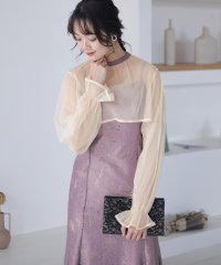 PourVous/プールヴー PourVous 結婚式パーティードレスマーメイド袖あり&ミモレ丈セレモニーフォーマル ワンピース 20代 30代 40代/505153933