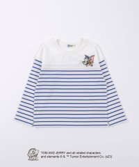 KP BOY/KPBOY(ケーピーボーイ)【TOM＆JERRY/トムとジェリー】天竺ボーダー柄長袖Ｔシャツ(100～130)/505154041