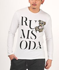 LUXSTYLE/RUMSODA(ラムソーダ)アップリケ刺繍プリント天竺ロンT/ロンT メンズ 長袖Tシャツ アップリケ テディベア ロゴ プリント/505157075