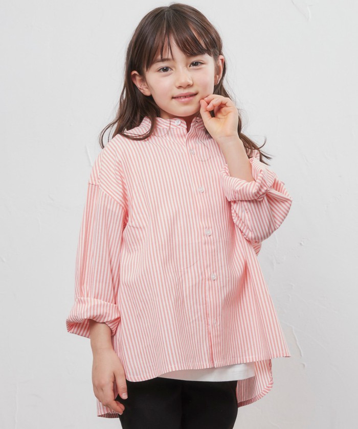THE GIGI ストライプ コットン シャツ バンドカラー 38 THE GIGI ストライプ コットン シャツ バンドカラー 38 - メルカリ