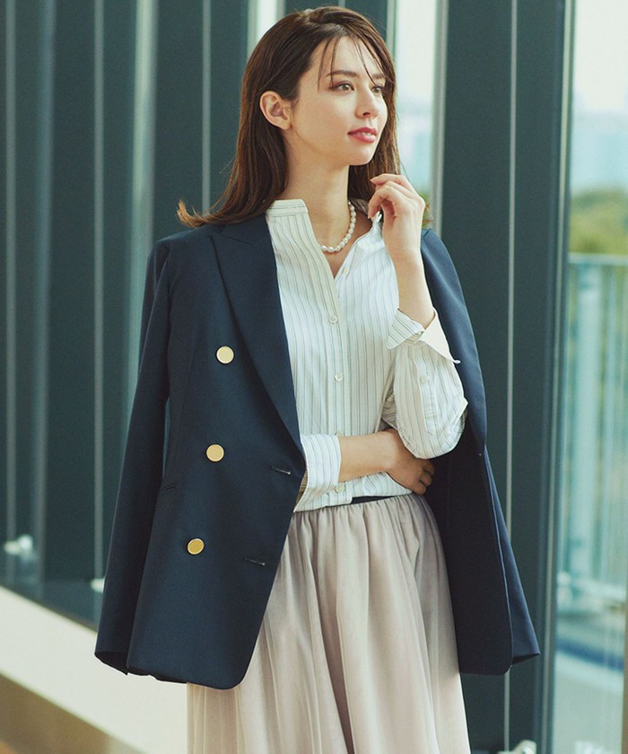 新品 23区 vintage soft twill coat ネイビー 紺 38（23区