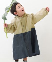 devirock/ランドセル対応 袖丈を調整できる バイカラーレインコート(リフレクター付き) 子供服 キッズ ベビー 男の子 女の子 レインウェア /505160777
