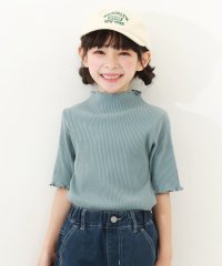 devirock/5分袖 リブTシャツ 子供服 キッズ 女の子 トップス 半袖Tシャツ Tシャツ /505160790