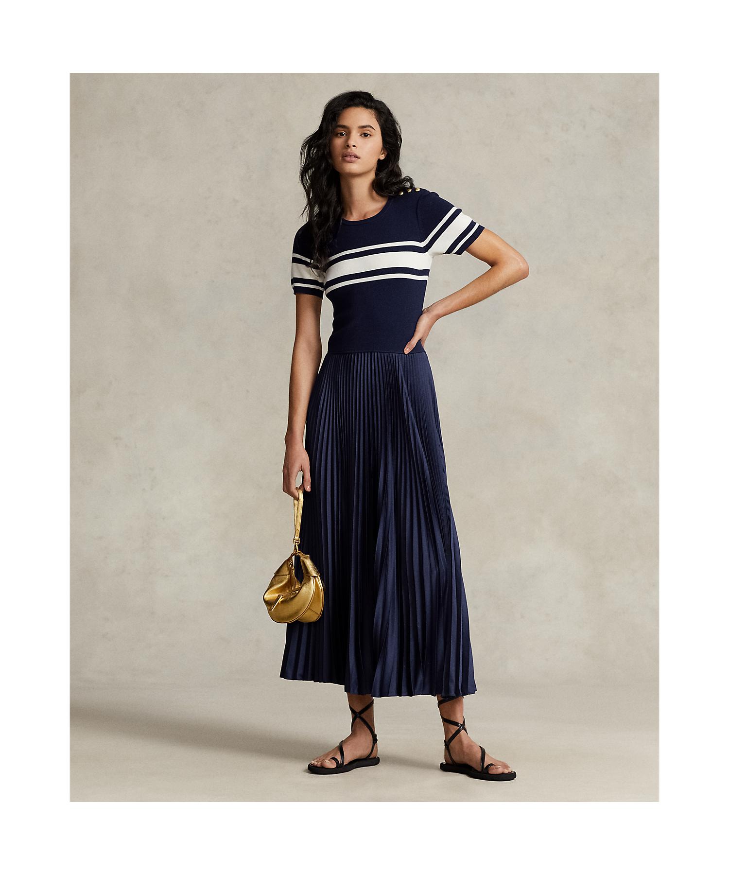 セール】ハイブリッド ウールブレンド & シャムース ドレス(505163692