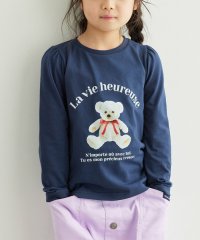 ROPE' PICNIC　KIDS/肩ギャザーくま転写プリントロンtee/505163309