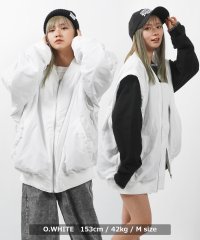 1111clothing/MA－1 メンズ フライトジャケット レディース ライトアウター ブルゾン 2WAY ジャケット アウター 長袖 ミリタリー ベスト オーバーサイズ/505165308