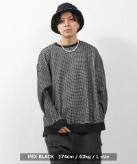 1111clothing/ビッグワッフル メンズ ニット レディース トップス ロンT サーマル クルーネック 長袖 無地 大きいサイズ 韓国ファッション 春 春服 秋 秋服 秋冬/505167319