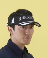 le coq sportif GOLF /≪ゴルファーズ≫サンバイザー (ラウンディッシュ芯/サングラス差し込み/ティー挿し/吸汗速乾（ビン皮/額に/505132160