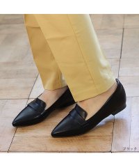Lirio blanco/アレッタ ALETTA スタイルアップ インヒールローファーパンプス/505156987