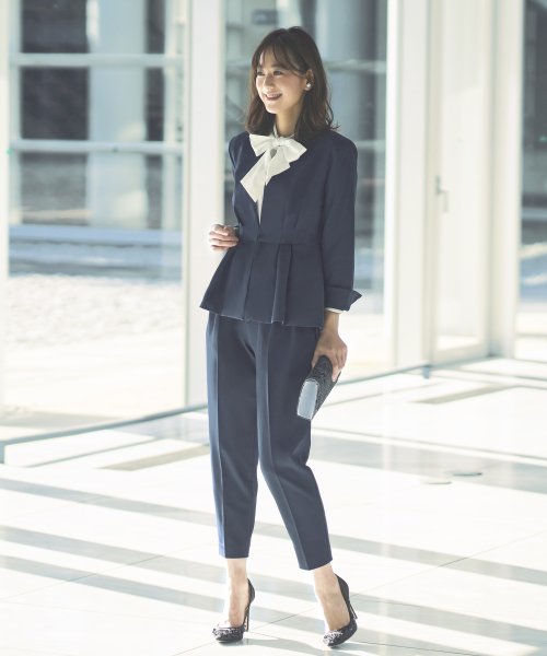 ルイルエブティック RUIRUE BOUTIQUE ノーカラーウエストタック 