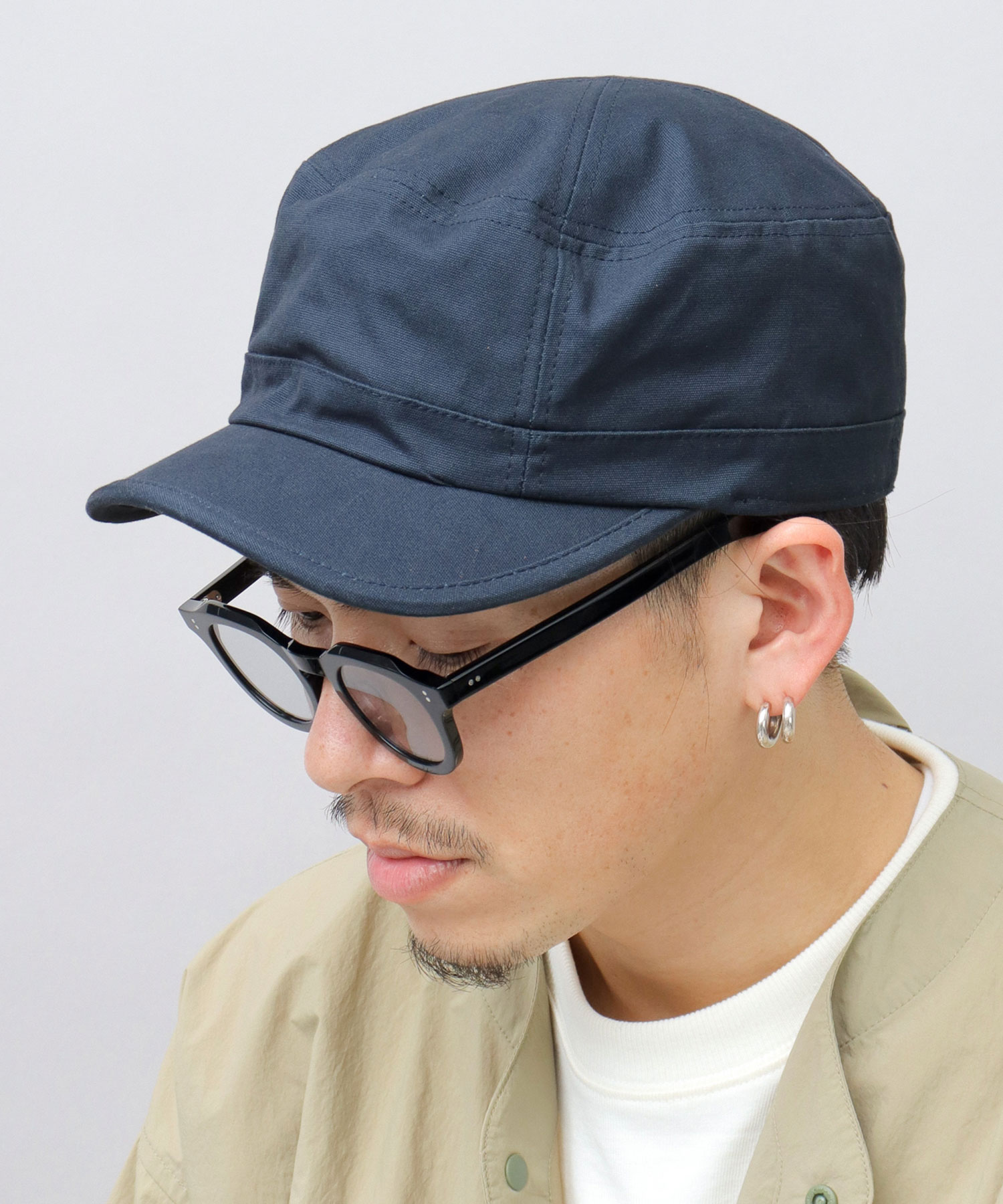 ベーシックエンチ Basiquenti キャンバス ショートバイザー