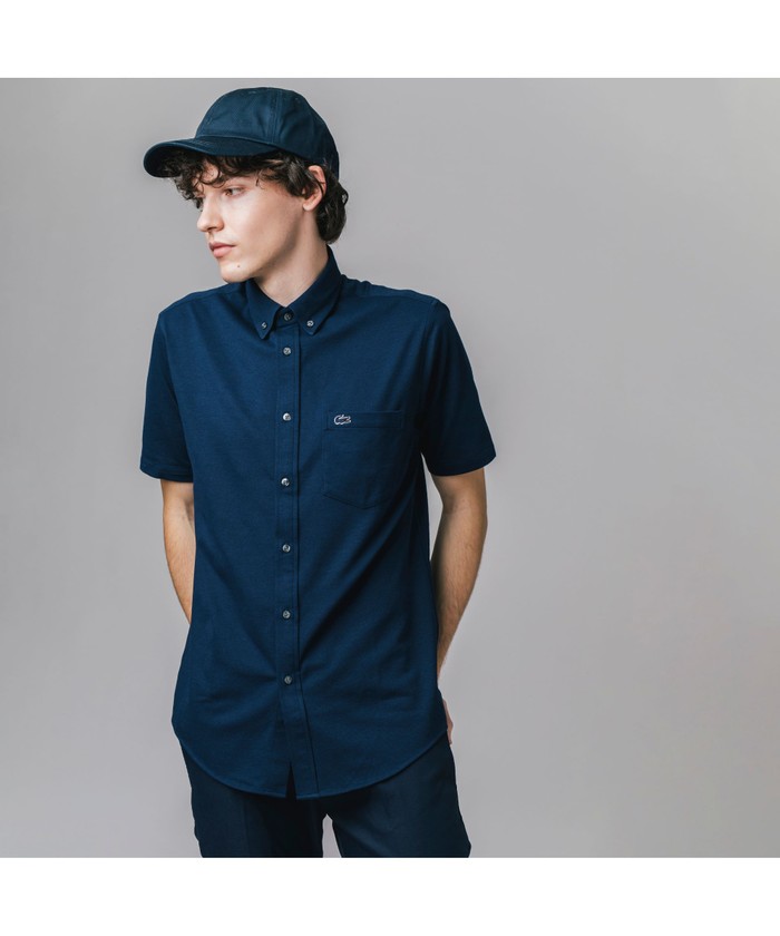 セール】ラコステ LACOSTE クールマックスブレンド鹿の子地半袖