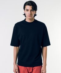 LACOSTE Mens/5分袖モックネックサマーニットTシャツ/505172705