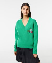 LACOSTE/シーズナルワッペンVネックニットセーター/505172832