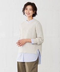 J.PRESS LADIES（LARGE SIZE）/【洗える】 ギザマーセライズコットン ニット/505174737