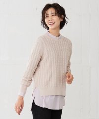 J.PRESS LADIES（LARGE SIZE）/【洗える】 ギザマーセライズコットン ニット/505174737