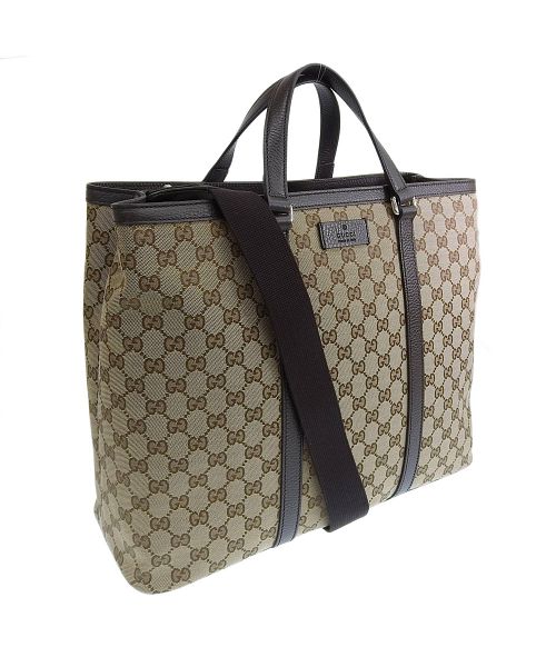 GUCCI グッチ GGキャンバス トート ショルダーバッグ 2WAY