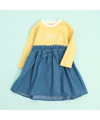 apres les cours/FILA ロゴ刺繍ドッキングワンピース/504929774