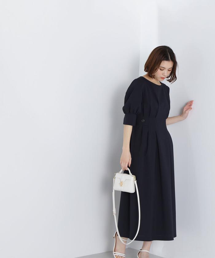 セール 50%OFF】ウエストサイドボタンワンピース(505162218 セール 50%OFF】ウエストサイドボタンワンピース(505162218